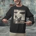 Boston Terrier Dog UFO Alien Extraterrestrial Selfie Unisex Sweatshirt, gift for family, gift for coworker