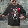 Boston Terrier Dog Valentine's Day Dog Owner Valentine Unisex Sweatshirt, gift for family, gift for coworker