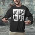 Boston Terrier Dogs With Sunglasses Photo Pets Meme Unisex Sweatshirt, gift for family, gift for coworker