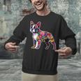 Boston Terrier Floral Dog Lover Vintage Distressed For Men Women Kids Unisex Sweatshirt, gift for family, gift for coworker
