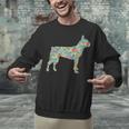 Boston Terrier Flower Silhouette Floral Dog Men Women Girls Kids Unisex Sweatshirt, gift for family, gift for coworker