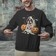 Boston Terrier Ghost Boo Halloween Costume Spooky Season Unisex Sweatshirt, Boston Terrier Ghost Sweatshirts, Boston Terrier Halloween Sweatshirts, gift for family, gift for coworker