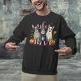 Boston Terrier Halloween Costume Mummy Witch Ghost Dog Lover For Men Women Kids Unisex Sweatshirt, Boston Terrier Ghost Sweatshirts, Boston Terrier Halloween Sweatshirts, gift for family, gift for coworker