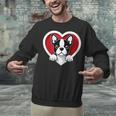 Boston Terrier Heart Cute Puppy Lover Or Dog Owner Unisex Sweatshirt, gift for family, gift for coworker