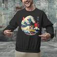 Boston Terrier Japanese Kanagawa Wave Surf Loyal Dog Men Women Kids Unisex Sweatshirt, gift for family, gift for coworker