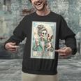 Boston Terrier Mom Skeleton Tarot Card Witch Vibes Dog Mom Unisex Sweatshirt, Boston Terrier Tarot Sweatshirts, Boston Terrier Mom Sweatshirts, gift for family, gift for coworker