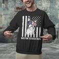 Boston Terrier Papa Cool Dog Lover USA American Flag Men Women Unisex Sweatshirt, American Boston Terrier Sweatshirts, gift for family, gift for coworker