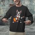 Boston Terrier Playing Guitar Boston Terrier Unisex Sweatshirt, gift for family, gift for coworker