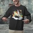 Boston Terrier Riding Unicorn Boys Girls Kids Rainbow Unisex Sweatshirt, Boston Terrier Riding Sweatshirts, gift for family, gift for coworker