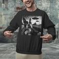 Boston Terrier Graphic Selfie With UFOs Weird Aliens Unisex Sweatshirt, gift for family, gift for coworker