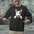 Bull Terrier Pocket Bull Terrier Peeking Out Pocket Unisex Sweatshirt, gift for family, gift for coworker