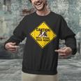 Caution Sign Boston Terrier Dog Bostie Puppy Unisex Sweatshirt, gift for family, gift for coworker