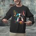 Cute Boston Terrier Puppy Dog Art Lover Unique Painting For Men Women Kids Unisex Sweatshirt, gift for family, gift for coworker