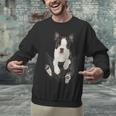 Dog Lovers Boston Terrier In Pocket Dog Face For Men Women Kids Unisex Sweatshirt, gift for family, gift for coworker