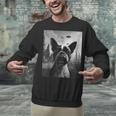 Dog Mom Dad Alien Selfie Boston Terrier UFO For Men Women Unisex Sweatshirt, Boston Terrier Mom Sweatshirts, Boston Terrier Dad Sweatshirts, gift for family, gift for coworker
