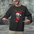 Family Matching Reindeer Xmas Boston Terrier Christmas Unisex Sweatshirt, Boston Terrier Christmas Sweatshirts, gift for family, gift for coworker