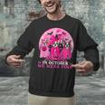 Ghost And Witch Boston Terrier Dog In October We Wear Pink Unisex Sweatshirt, Boston Terrier Ghost Sweatshirts, gift for family, gift for coworker