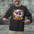Halloween Boston Terrier Dog Breed With Jack O' Lantern Art Unisex Sweatshirt, Boston Terrier Halloween Sweatshirts, gift for family, gift for coworker