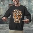 Halloween Costume Skull Boston Terrier Dog Lover For Men Women Kids Unisex Sweatshirt, Boston Terrier Halloween Sweatshirts, gift for family, gift for coworker
