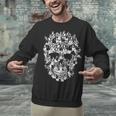 Halloween Costume Skull Boston Terrier Dog Lover Unisex Sweatshirt, Boston Terrier Halloween Sweatshirts, gift for family, gift for coworker