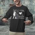 Just A Girl Who Loves Her Boston Terrier Puppy Love Unisex Sweatshirt, gift for family, gift for coworker