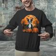 Pumpkin Boston Terrier Costume On Boston Terrier Halloween Unisex Sweatshirt, Boston Terrier Halloween Sweatshirts, gift for family, gift for coworker