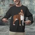Red Boston Terrier Dog Unisex Sweatshirt, gift for family, gift for coworker
