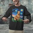Red Heeler Starry Night Cattle Dog Colorful Art By Aja For Men Women Girls Kids Unisex Sweatshirt, gift for family, gift for coworker