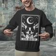 Tarot Card Vintage Crescent Moon Boston Terrier Dog Mom Unisex Sweatshirt, Boston Terrier Tarot Sweatshirts, Boston Terrier Mom Sweatshirts, gift for family, gift for coworker