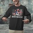 Vintage Boston Terrier Dad American Flag Father's Day Unisex Sweatshirt, American Boston Terrier Sweatshirts, Boston Terrier Dad Sweatshirts, gift for family, gift for coworker