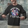 Watercolor Floral Boston Terrier Mama Dog Lover Mother's Day For Men Women Girls Kids Unisex Sweatshirt, gift for family, gift for coworker