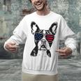 Boston Terrier Dog 4th July America USA Flag Men Women Kids Unisex Sweatshirt, Boston Terrier 4th Of July Sweatshirts, gift for family, gift for coworker