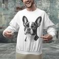 Boston Terrier Dog Motif Pet Illustration Boston Terrier For Men Women Kids Unisex Sweatshirt, gift for family, gift for coworker