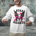 Boston Terrier Heart Glasses Girls Bostie Valentines Day Unisex Sweatshirt, gift for family, gift for coworker