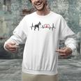 Boston Terrier Heartbeat Heart Line Unisex Sweatshirt, gift for family, gift for coworker