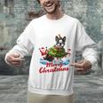 Boston Terrier Merry Christmas Tree Lights Dog X-Mas Dogs Unisex Sweatshirt, Boston Terrier Christmas Sweatshirts, gift for family, gift for coworker