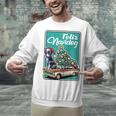 Boston Terrier Merry Christmas Tree Truck Dog X-Mas Unisex Sweatshirt, Boston Terrier Christmas Sweatshirts, gift for family, gift for coworker