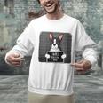 Boston Terrier Mug Shot Guilty Dog Unisex Sweatshirt, gift for family, gift for coworker