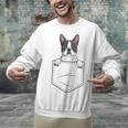 Boston Terrier In The Pocket Cute Boston Terrier Dog Lovers Men Women Girls Kids Unisex Sweatshirt, gift for family, gift for coworker