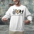 Peace Love Boston Terrier Boston Terrier Lover Dog Mom Unisex Sweatshirt, Boston Terrier Mom Sweatshirts, gift for family, gift for coworker