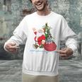 Santa Ugly Christmas Tree Lights Boston Terrier Dog Lover Unisex Sweatshirt, Boston Terrier Christmas Sweatshirts, gift for family, gift for coworker