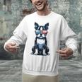 USA Flag Boston Terrier Best Dog Mom Ever 2025 Unisex Sweatshirt, Boston Terrier Mom Sweatshirts, gift for family, gift for coworker