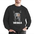 4th July Blue Heeler Dog Merica Patriotic USA Flag Cute Men Graphic Sweatshirt, funny gift