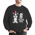 8 Years Old Birthday Boston Terrier Dog Lover 8th Party Kid Men Graphic Sweatshirt, funny gift