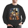 Aesthetic Halloween Boston Terrier Dog Witch Pumpkin For Men Women Kids Men Graphic Sweatshirt, Boston Terrier Halloween Sweatshirts, funny gift