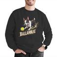 Ballaholic Boston Terrier Dog Chasing Bostie Ball Men Graphic Sweatshirt, funny gift