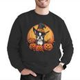 Boston Terrier Bostie Dog Breed Pet Halloween Pumpkins Men Graphic Sweatshirt, Boston Terrier Halloween Sweatshirts, funny gift