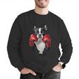 Boston Terrier Boxing Men Graphic Sweatshirt, funny gift