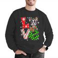 Boston Terrier Christmas Tree Lights Santa Dog Xmas For Men Women Kids Men Graphic Sweatshirt, Boston Terrier Christmas Sweatshirts, funny gift