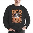 Boston Terrier Costume On Pumpkin Halloween Boston Terrier Men Graphic Sweatshirt, Boston Terrier Halloween Sweatshirts, funny gift